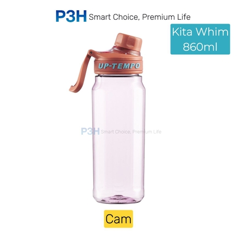 Bình nước thể thao nhựa Tritan Inochi Kita Whim 680ml/860ml nắp vặn kín nước, có quai xách tiện lợi P3H