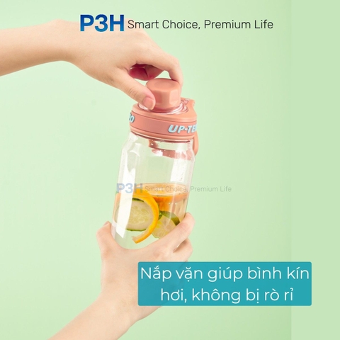 Bình nước thể thao nhựa Tritan Inochi Kita Whim 680ml/860ml nắp vặn kín nước, có quai xách tiện lợi P3H