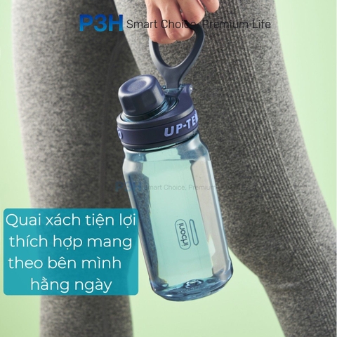 Bình nước thể thao nhựa Tritan Inochi Kita Whim 680ml/860ml nắp vặn kín nước, có quai xách tiện lợi P3H
