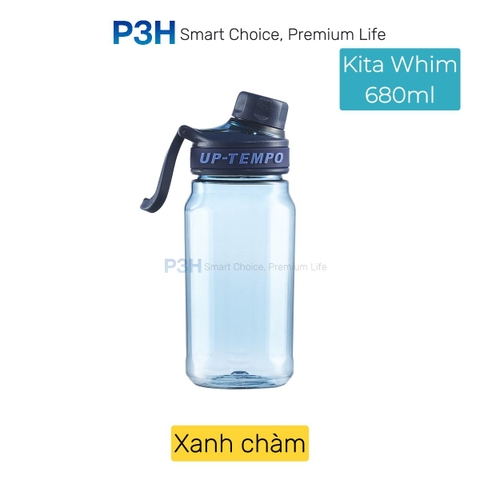 Bình nước thể thao nhựa Tritan Inochi Kita Whim 680ml/860ml nắp vặn kín nước, có quai xách tiện lợi P3H