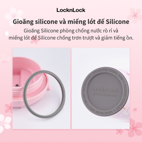 Bình Giữ Nhiệt Lock&Lock Energetic One-touch Tumbler 550ml LHC3249 Peach Blossom