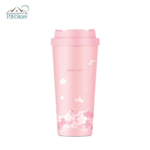 Bình Giữ Nhiệt Lock&Lock Energetic One-touch Tumbler 550ml LHC3249 Peach Blossom