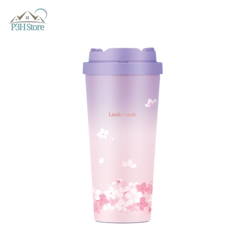 Bình Giữ Nhiệt Lock&Lock Energetic One-touch Tumbler 550ml LHC3249 Peach Blossom