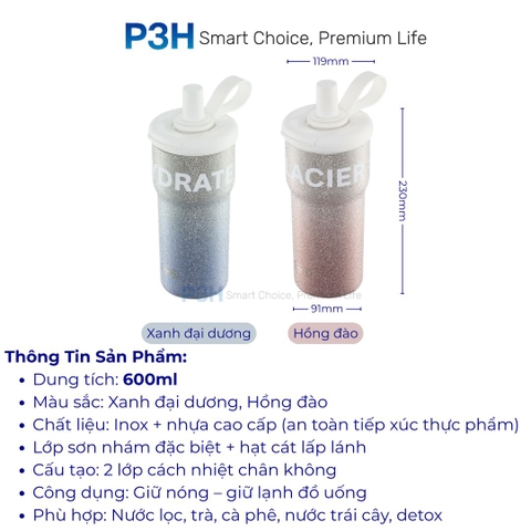 Ly Giữ Nhiệt Fuji Bubble Inochi 600ml Giữ Trọn Nhiệt Độ, Nâng Tầm Phong Cách Mỗi Ngày P3H