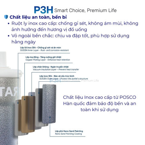 Ly Giữ Nhiệt Fuji Bubble Inochi 600ml Giữ Trọn Nhiệt Độ, Nâng Tầm Phong Cách Mỗi Ngày P3H