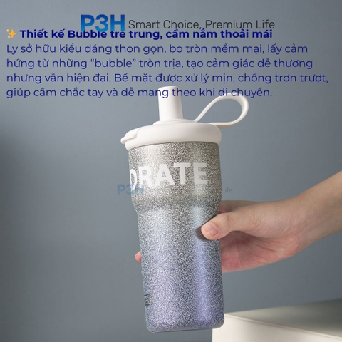 Ly Giữ Nhiệt Fuji Bubble Inochi 600ml Giữ Trọn Nhiệt Độ, Nâng Tầm Phong Cách Mỗi Ngày P3H