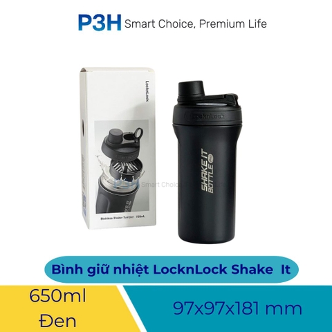 Bình lắc giữ nhiệt LocknLock Shake it bottle pro 650ml/750ml LHC4276 P3H Store