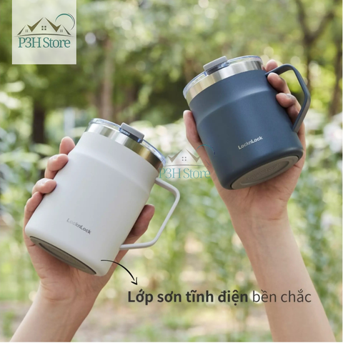 Ly giữ nhiệt Lock&Lock 475ml Metro Mug bằng thép không gỉ LHC4219 - ca giữ nhiệt cốc giữ nhiệt
