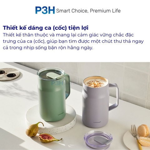 Ca Giữ Nhiệt LocknLock 600ml Phủ sứ Metro Ceramic Mug LHC4282 P3H