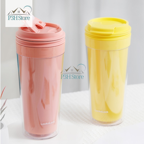 Ly nhựa 2 lớp Lock&Lock Bucket Cold Cup dung tích 580ml HAP519