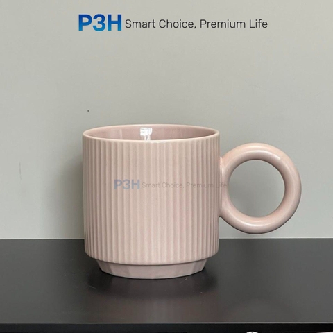 Ly sứ LocknLock Ceramic Mug dung tích 390ml 470ml, Ly Uống Cafe Trà Cao Cấp, Men Nhám Sang Trọng TLL564 TLL554