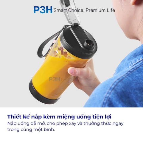 Máy Xay Sinh Tố Cầm Tay LocknLock 600ml EJJ356BLK  Gọn Nhẹ, Xay Nhanh, Tiện Lợi Mọi Lúc P3H