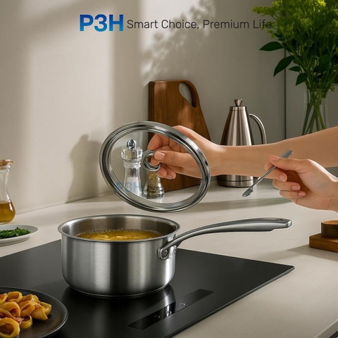 Nồi chảo Inox Chống Dính Amercook ARISTO Hybrid Tổ Ong chống dính vượt trội dùng được mọi loại bếp P3H