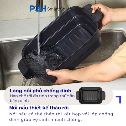 Nồi Điện Đa Năng LocknLock 6L 1800W Giải Pháp Nấu Ăn Toàn Diện Cho Gia Đình Hiện Đại EJP261WHT P3H