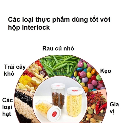 Set 4 hộp nhựa Lock&Lock Interlock dung tích 500ml INL301S4