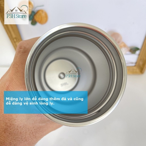 Bình giữ nhiệt LocknLock Daily Macaron LHC3292 Nắp mở một chạm Dung tích 480ML