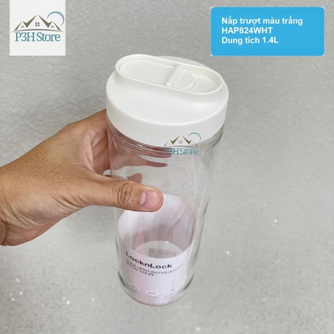 Bình nước LocknLock nắp trượt Slide Open nhựa PET BPA FREE dung tích 1.2L/1.4L HAP823 HAP824