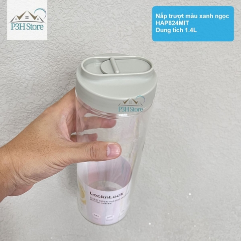 Bình nước LocknLock nắp trượt Slide Open nhựa PET BPA FREE dung tích 1.2L/1.4L HAP823 HAP824
