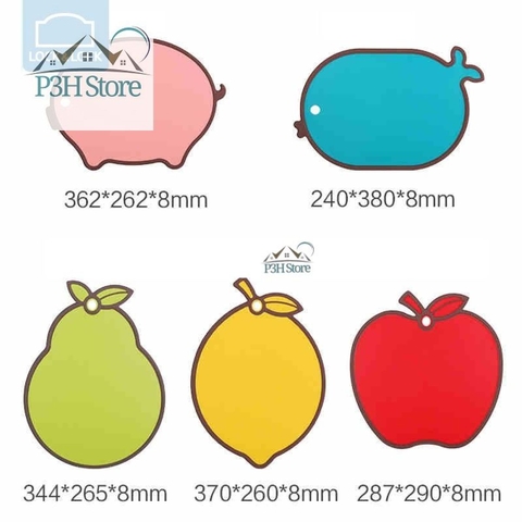 Thớt nhựa kháng khuẩn Lock&Lock viền Silicone nhiều hình dạng màu sắc CSC55