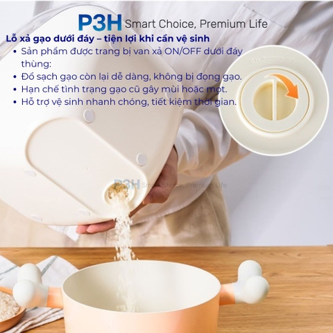 Thùng Đựng Gạo LocknLock 5.7L HPL581 kèm cốc đong – Thiết kế thông minh, tiện lợi cho mọi căn bếp P3H