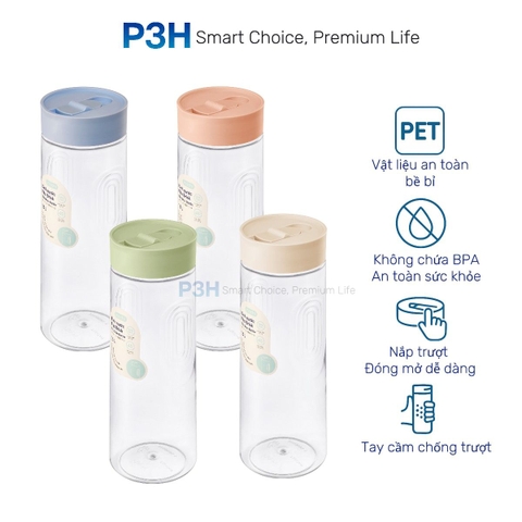 Bình đựng nước nắp trượt 1.5L Inochi Kita Brisk BPA FREE nhiêu màu dùng đựng nước ép hoa quả K2204 P3H