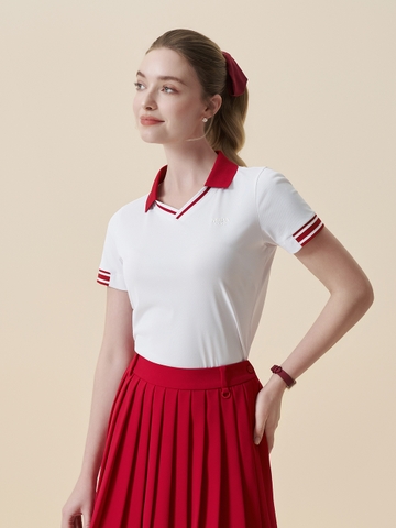 Grace Top - White Red