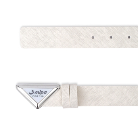 Men Triangle Belt - White