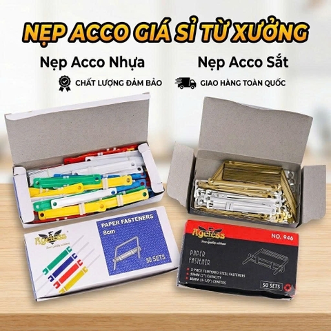 Nẹp Acco Nhựa, Sắt Giá Sỉ - Nguồn Hàng Văn Phòng Phẩm
