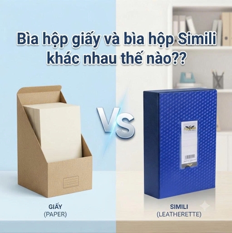 Bìa hộp giấy và bìa hộp Simili khác nhau thế nào? Nên chọn loại nào cho văn phòng?