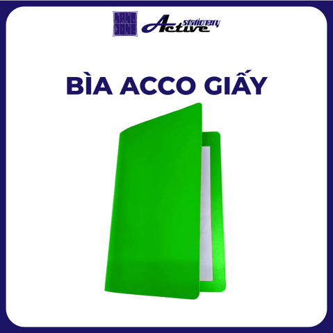 Bìa Acco giấy màu lá