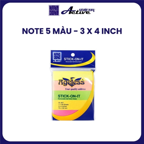Giấy note 5 màu - 3 x 4