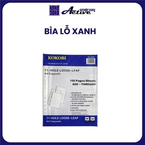 Bìa lỗ xanh 380gr