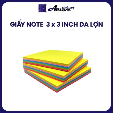 Giấy Note 5 Màu Da Lợn - 3 x 3