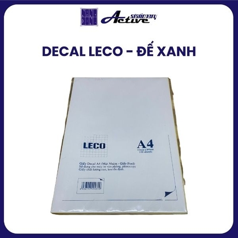 Decal A4 Leco - Đế xanh
