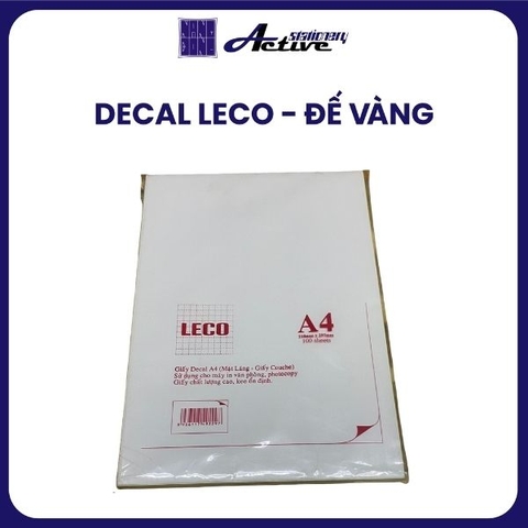 Decal A4 Leco - Đế vàng