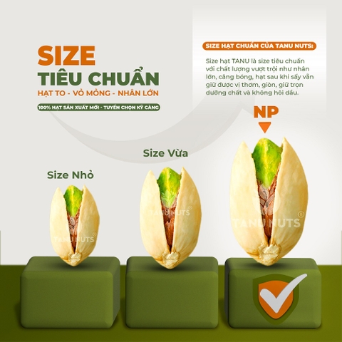 Hạt dẻ cười TANU NUTS, hạt dẻ cười rang muối không tẩy trắng giàu dinh dưỡng