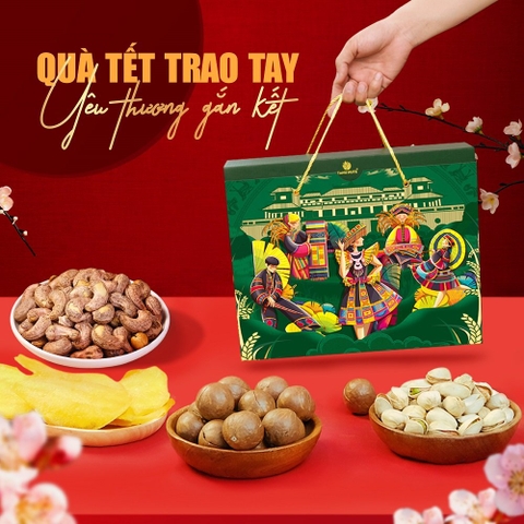 Hộp quà Nam Quốc Hưng Khởi TANU NUTS, set hạt dinh dưỡng sang trọng, Snack Food, quà mang đi biếu tặng Ăn Vặt Thức Ăn, hộp quà Tết, quà tặng doanh nghiệp