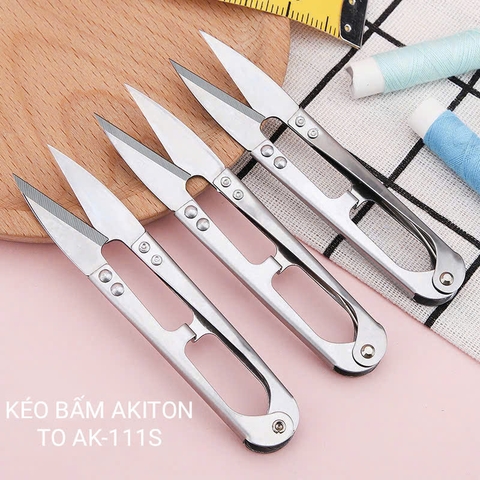 Kéo bấm cắt chỉ AKITON TO AK-111S dài 12.5cm bấm chỉ siêu sắc, nhỏ gọn(giá 1 cái)
