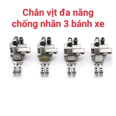 Chân vịt ĐA NĂNG 3 trong 1 chống nhăn 3 BÁNH XE siêu tiện lợi dùng cho máy may 1 kim công nghiệp