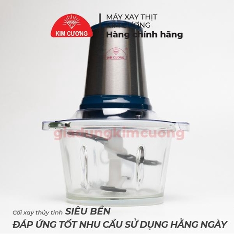 Máy Xay Thịt Đa Năng 2 Lít Kim Cương - 4 Lưỡi Dao Thép Không Gỉ [Bảo Hành 1 Đổi 1]
