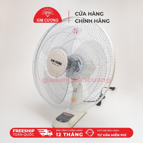 Quạt Treo Tường Remote Kim Cương - Điều Khiển Từ Xa [Bảo Hành Chính Hãng 12 Tháng]