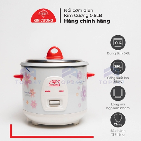 Nồi Cơm Điện Kim Cương 0.6 Lít Nắp Rời
