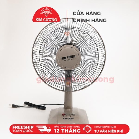 Quạt Bàn B3 Kim Cương - Quạt Bàn Mini Thân Nhựa [Bảo Hành Chính Hãng 12 Tháng]