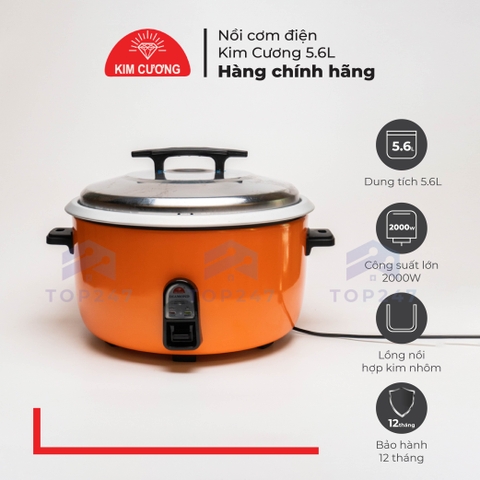 Nồi Cơm Điện Kim Cương - Nắp Rời 5.6 Lít [Chính Hãng]