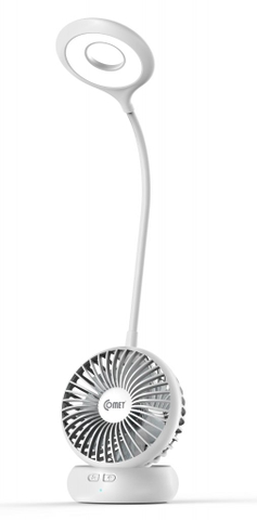 ĐÈN BÀN SẠC LED KẾT HỢP QUẠT - CT176W/B