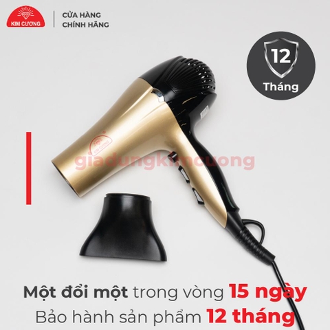 Máy Sấy Tóc 2 Chiều Nóng Lạnh Công Suất Lớn 2000W - Máy Sấy Tóc Kim Cương 1640