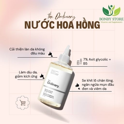 Nước hoa hồng The Ordinary Glycolic Acid 7% Toning Solution pH~3.6