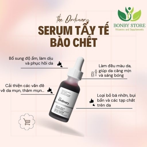 Serum tẩy tế bào chết, cải thiện mụn The Ordinary AHA 30% BHA 2% Peeling Solution