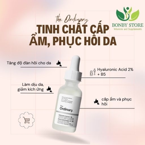 Tinh chất cấp nước, phục hồi da The Ordinary Hyaluronic Acid 2% + B5