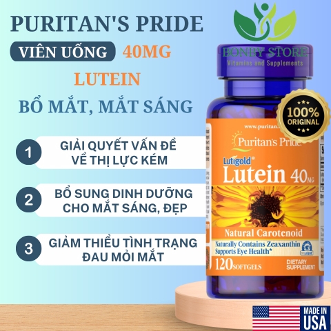 Viên uống bổ mắt Lutigold Lutein 40mg Puritan's Pride 120 viên